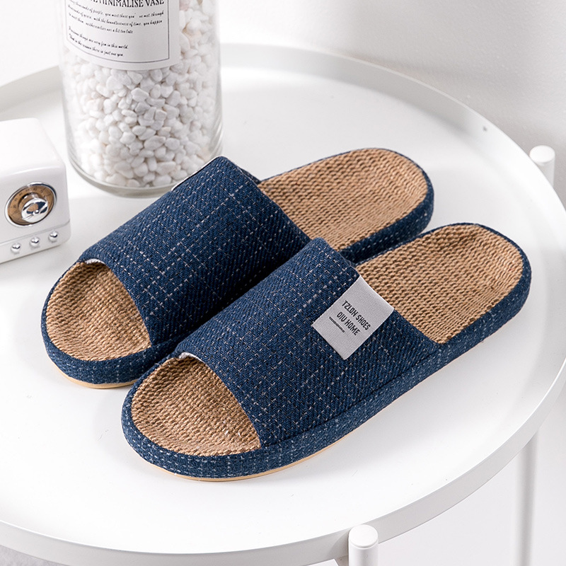 Linen Roller Blind - Men's Breathable Linen Slippers, Four Seasons
