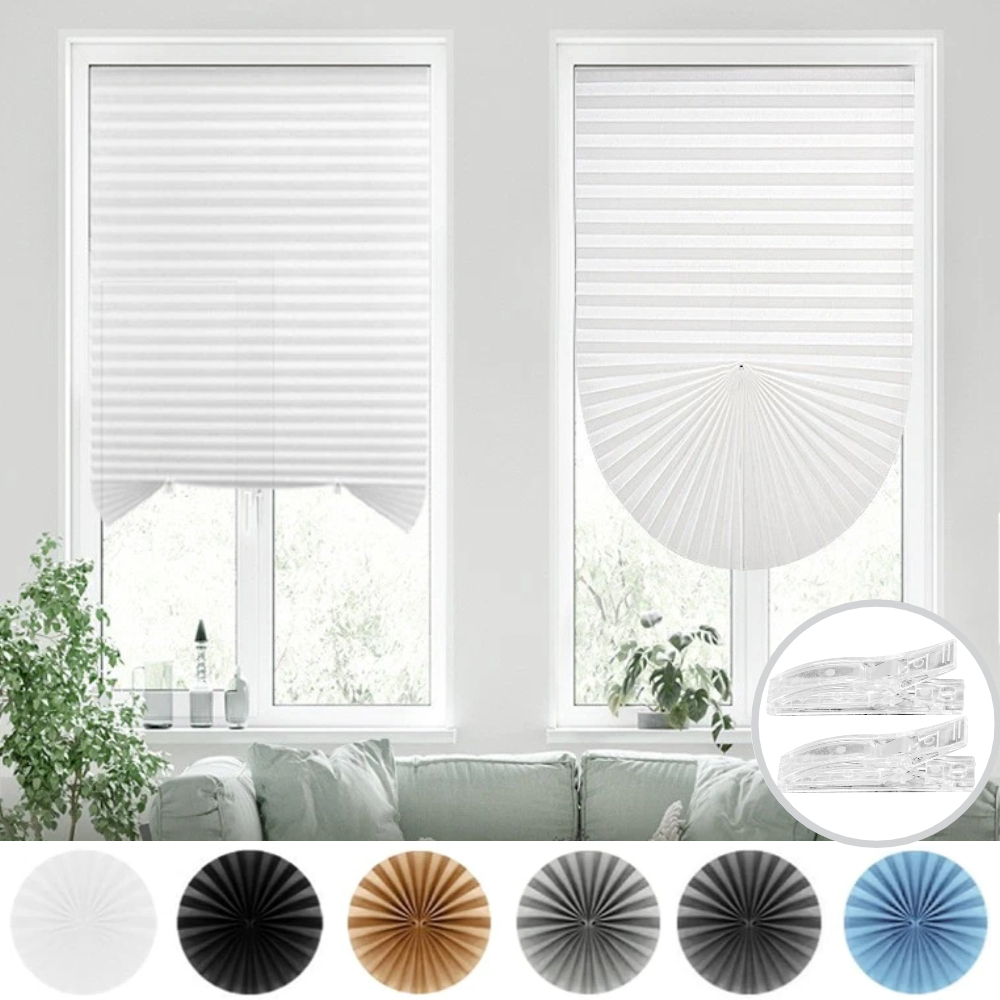 Pleated Window Blinds Temporar - Linen Roller Blind recension och pris