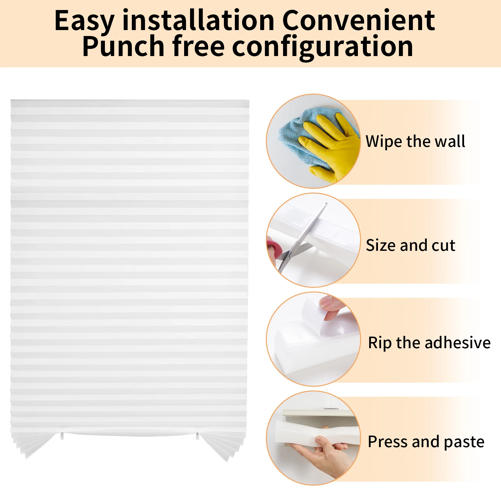 Pleated Window Blinds Temporar - Linen Roller Blind recension och pris