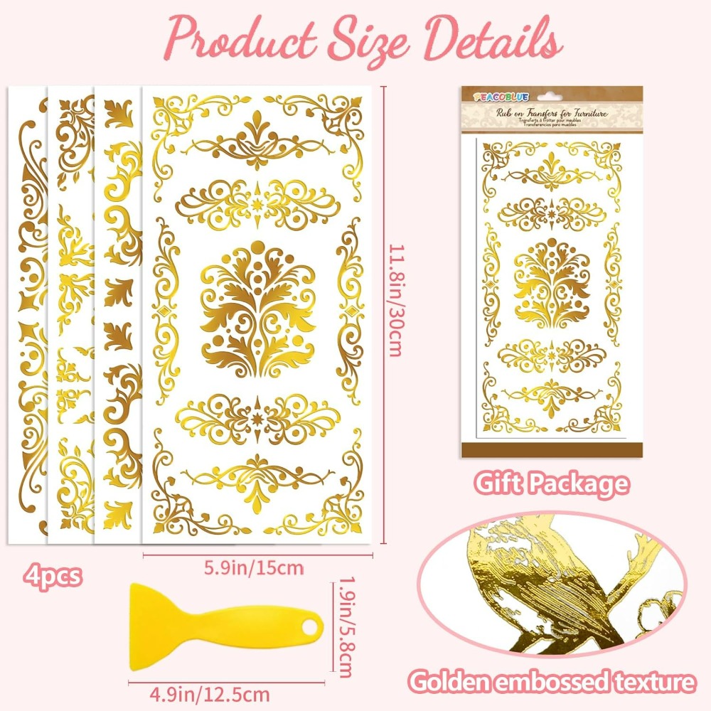 Rub on Transfer Decal Sticker  - Interior Design Paper recension och pris