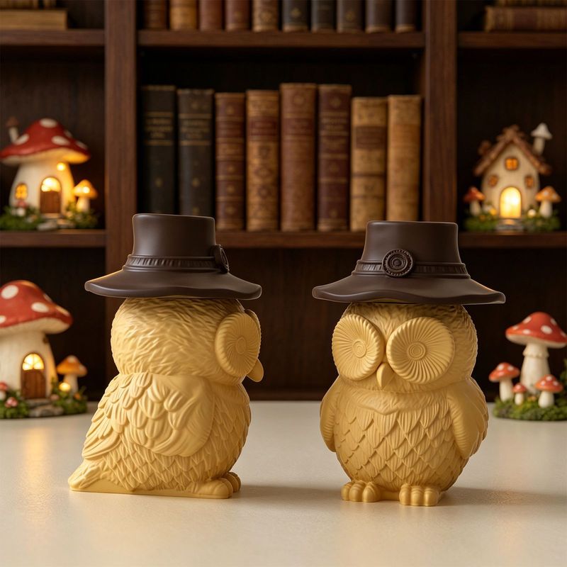 2Set of silicone molds for owl - Ceramic Candle Vessel recension och pris