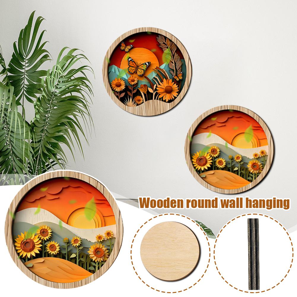 ordic Style 3D Wooden Circular - Interior Design Landscape recension och pris