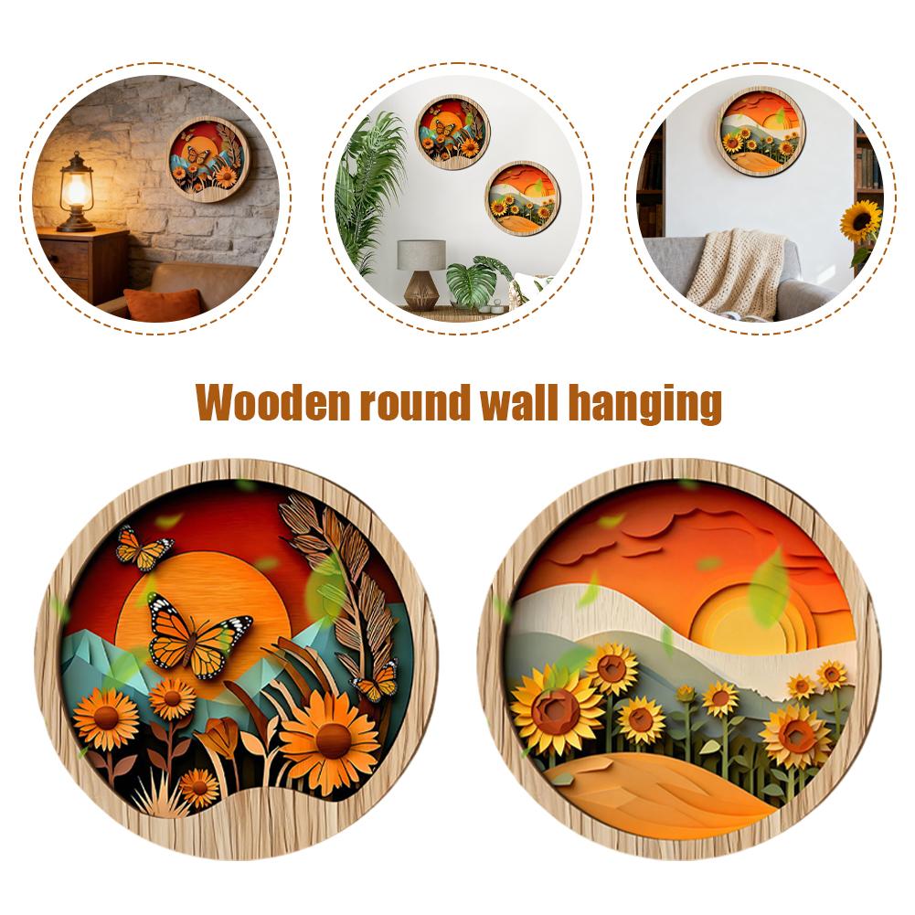 ordic Style 3D Wooden Circular - Interior Design Landscape recension och pris