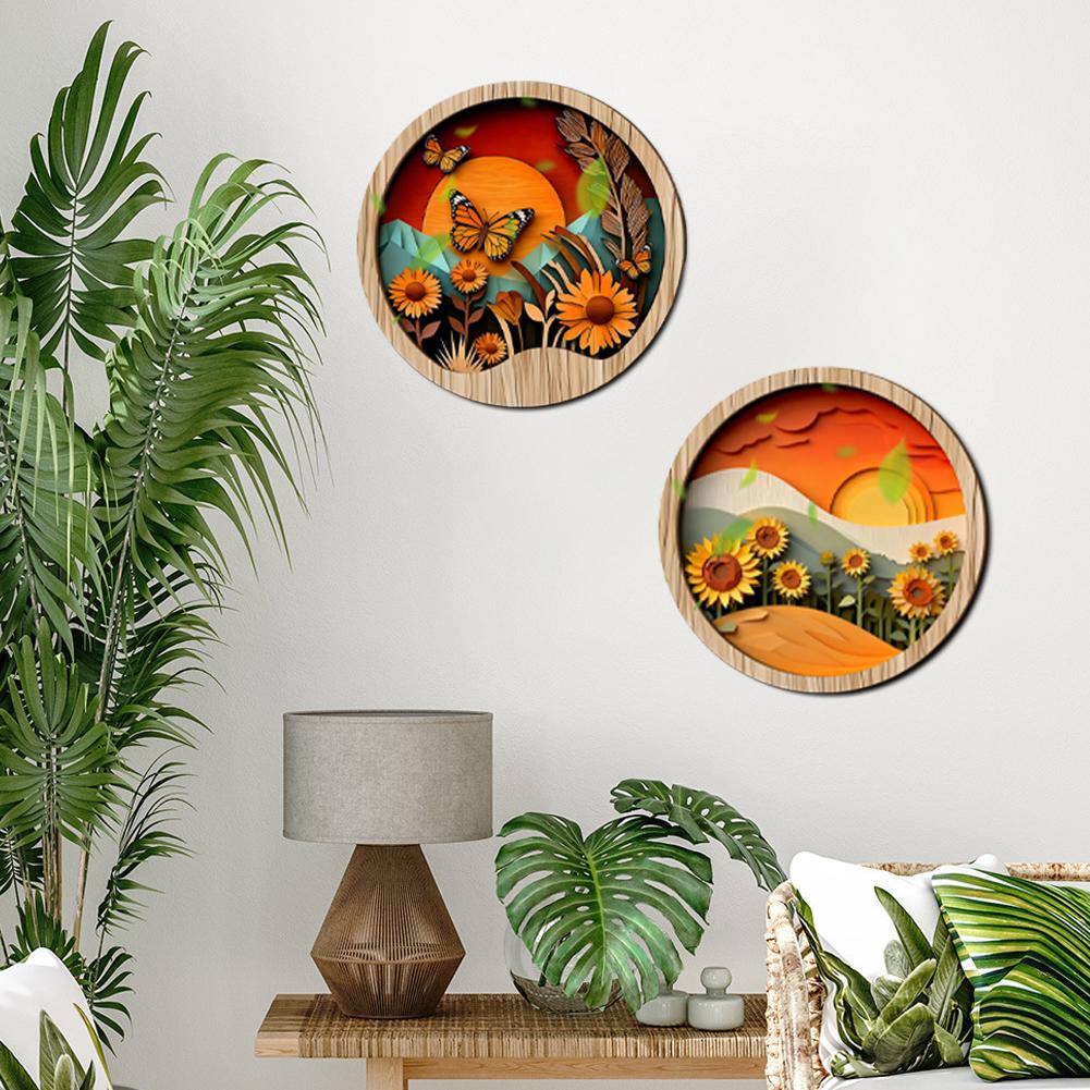 ordic Style 3D Wooden Circular - Interior Design Landscape recension och pris