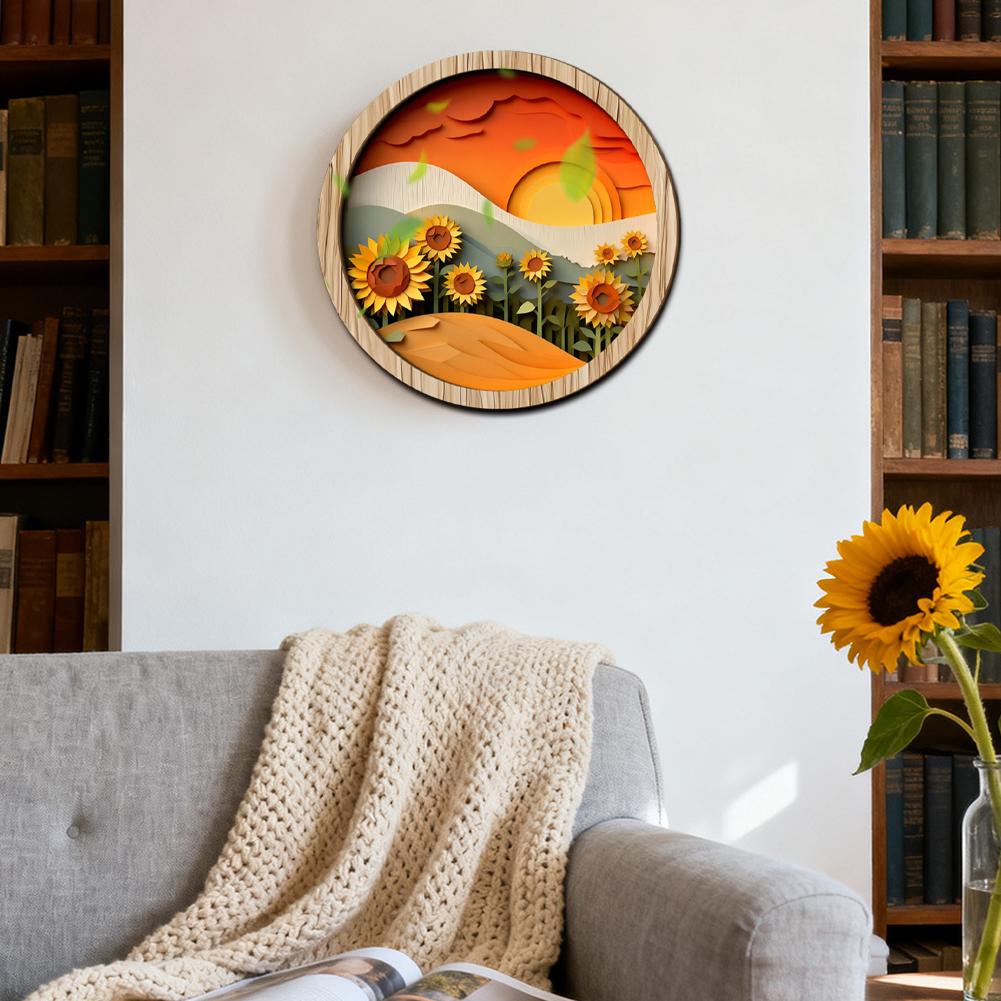 ordic Style 3D Wooden Circular - Interior Design Landscape recension och pris