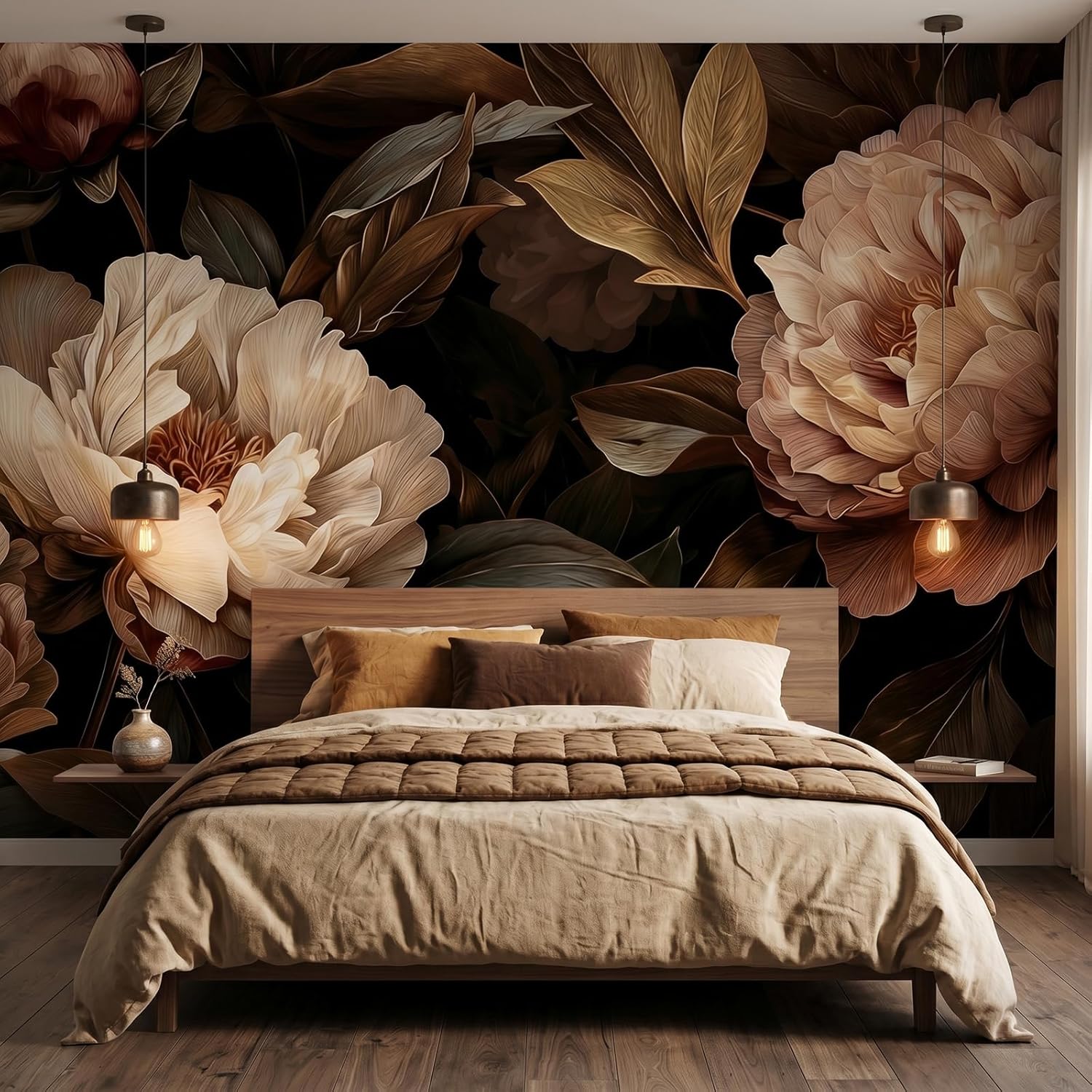 Elegant Peony Floral Tapestry  - Interior Design Modern recension och pris