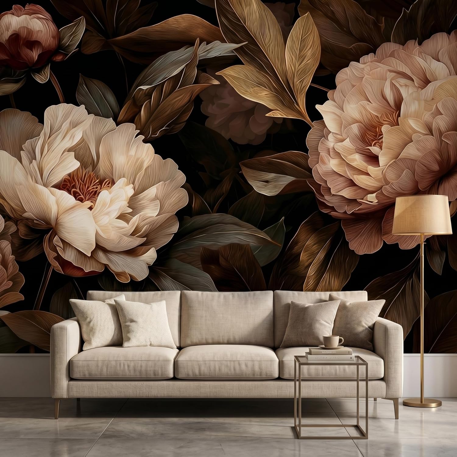 Elegant Peony Floral Tapestry  - Interior Design Modern recension och pris