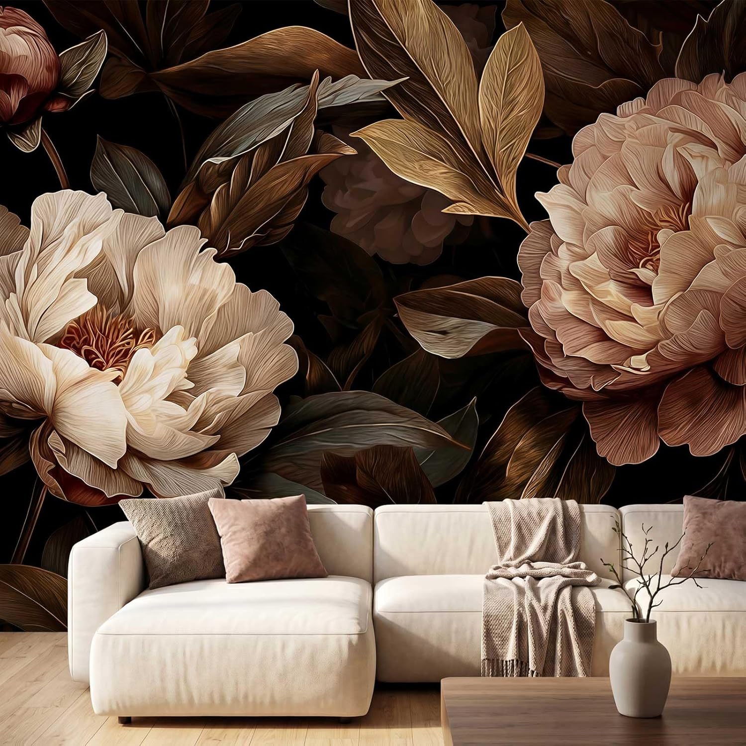 Elegant Peony Floral Tapestry  - Interior Design Modern recension och pris