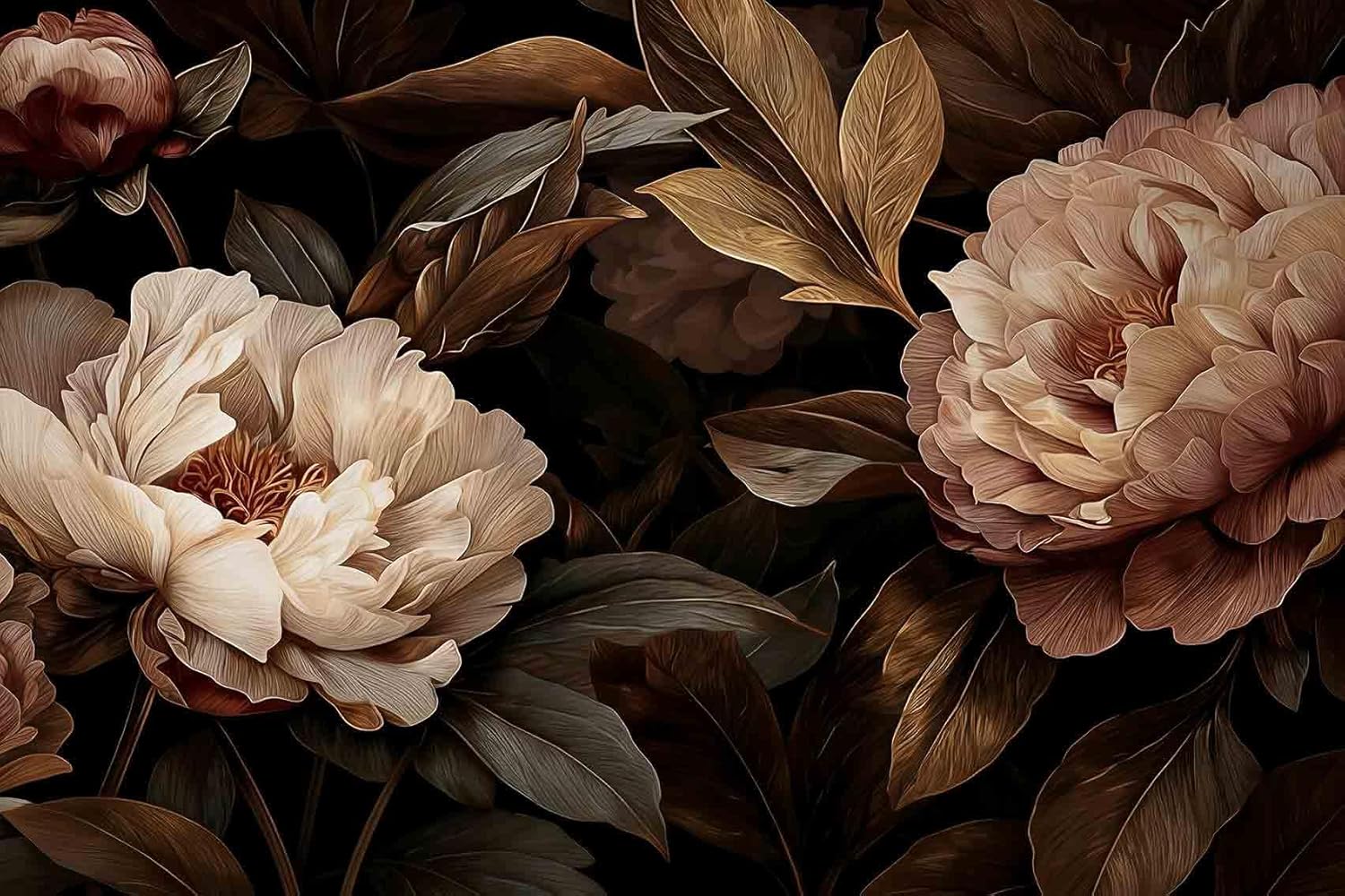 Elegant Peony Floral Tapestry  - Interior Design Modern recension och pris