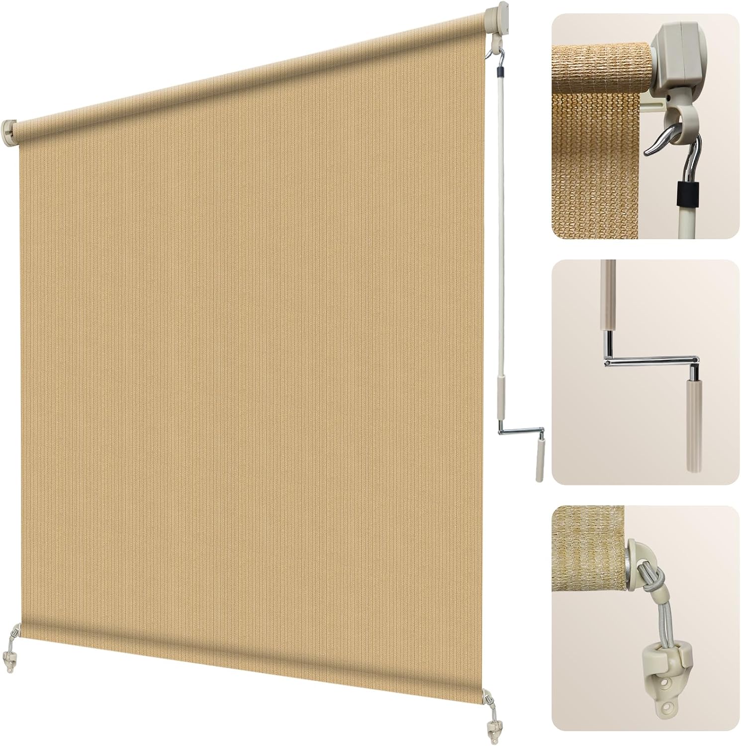 Outdoor Roller Shade 8' W x 6' - Linen Roller Blind recension och pris