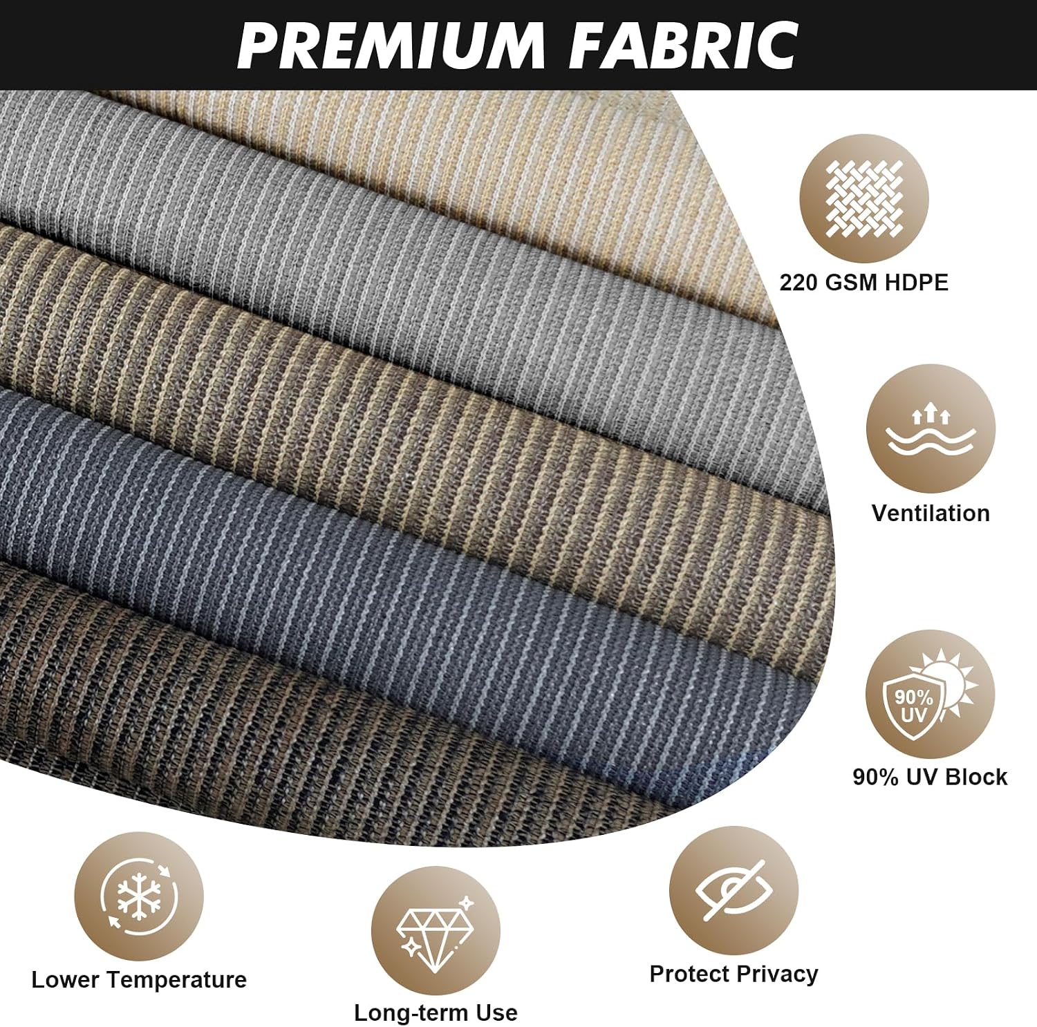 Outdoor Roller Shade 8' W x 6' - Linen Roller Blind recension och pris
