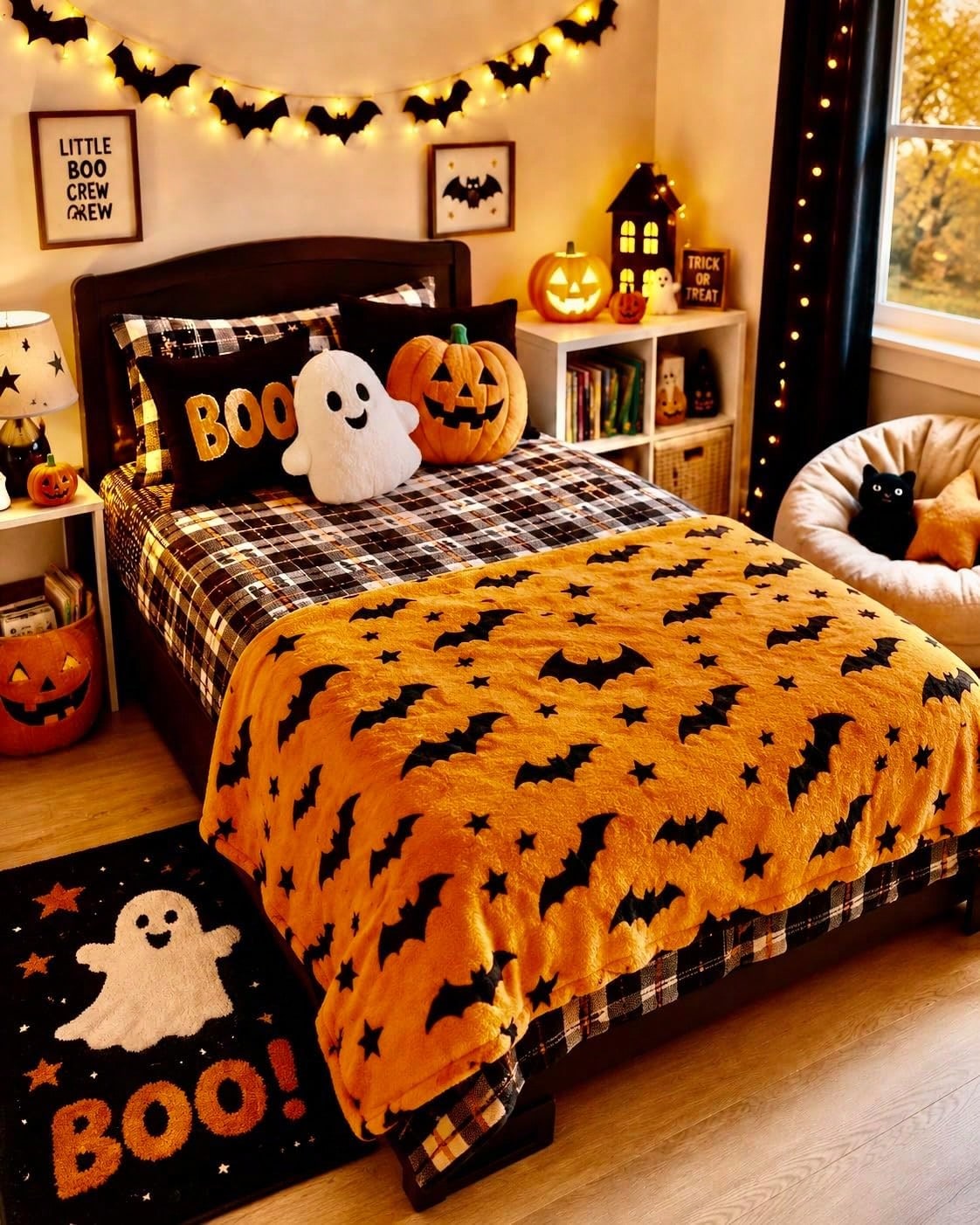 Halloween Blanket Black Bat Gr - Interior Design Guest Room recension och pris