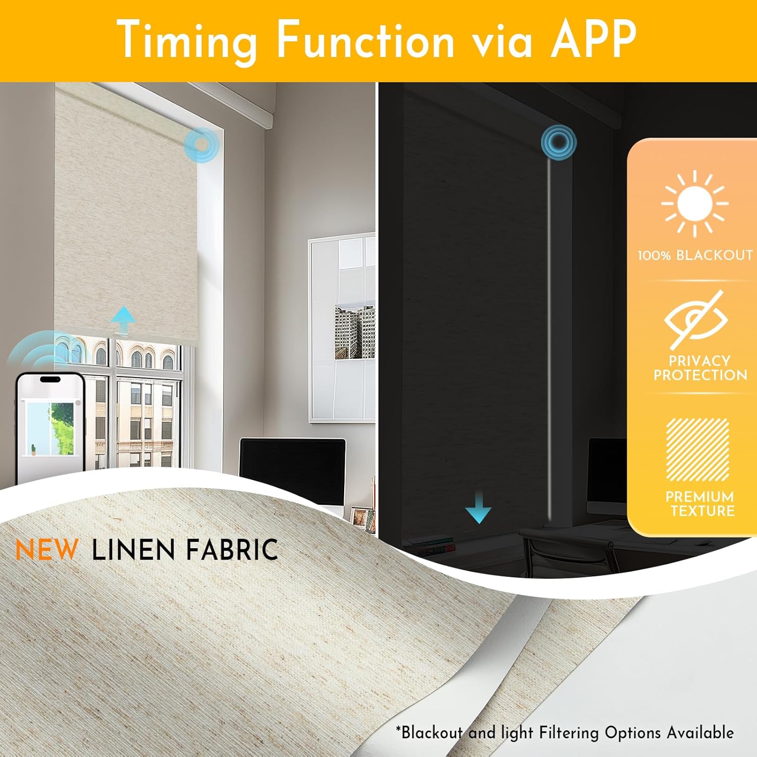 2026 New Design Hot Sale Black - Linen Roller Blind recension och pris
