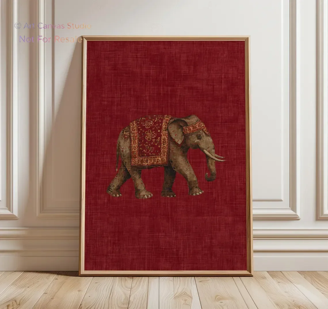 2027Indian Elephant Pattern Pr - Interior Design Landscape recension och pris