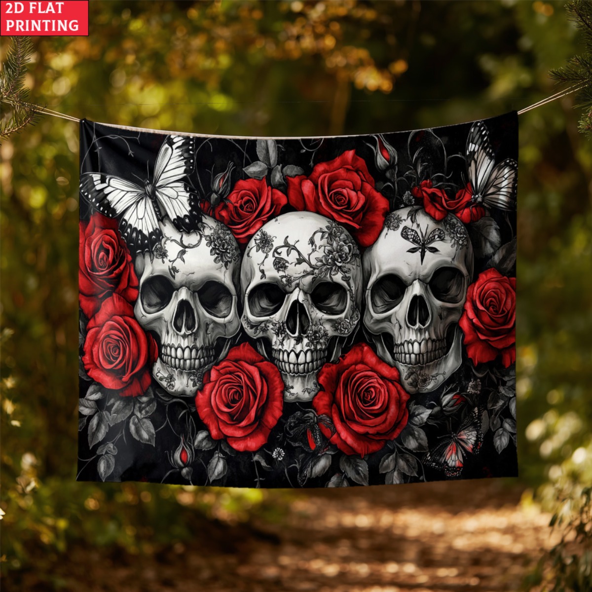 unframed Skull and Roses Gothi - Interior Design Modern recension och pris