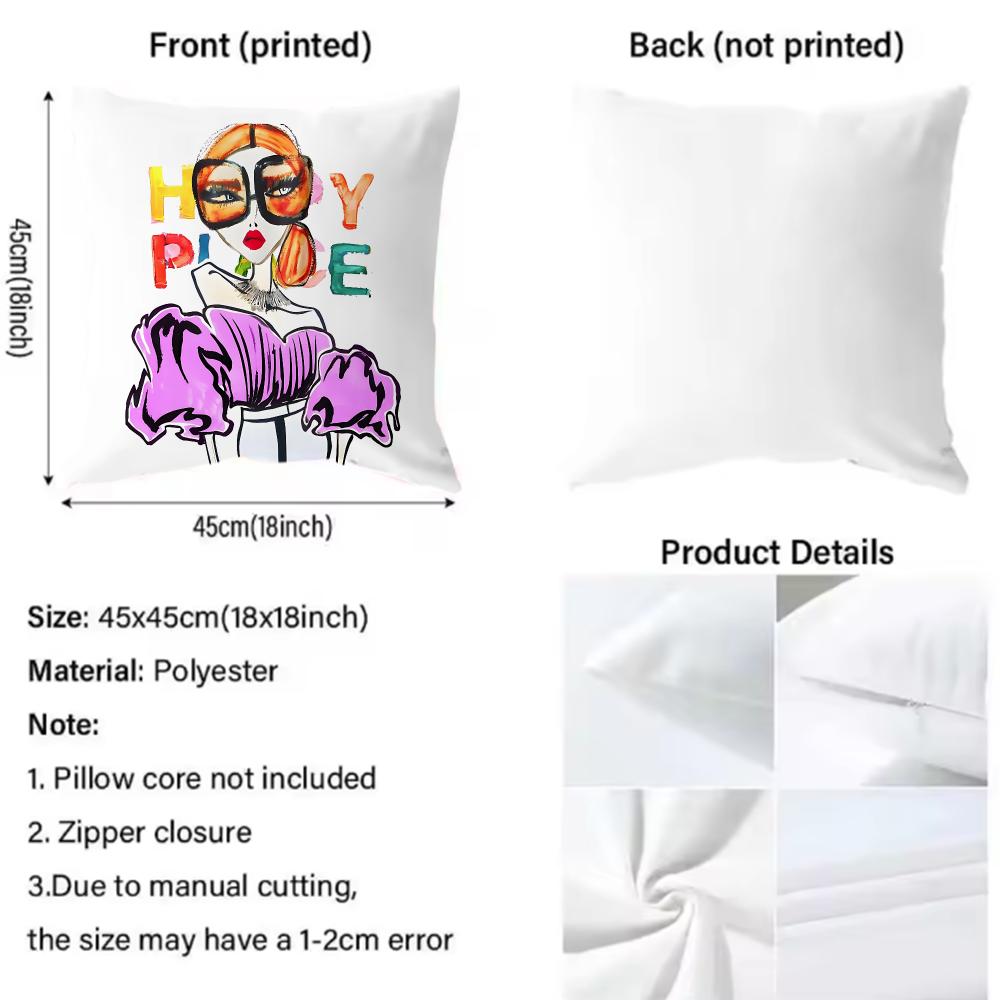 Chic Lady Illustration Cushion - Interior Design Illustration recension och pris