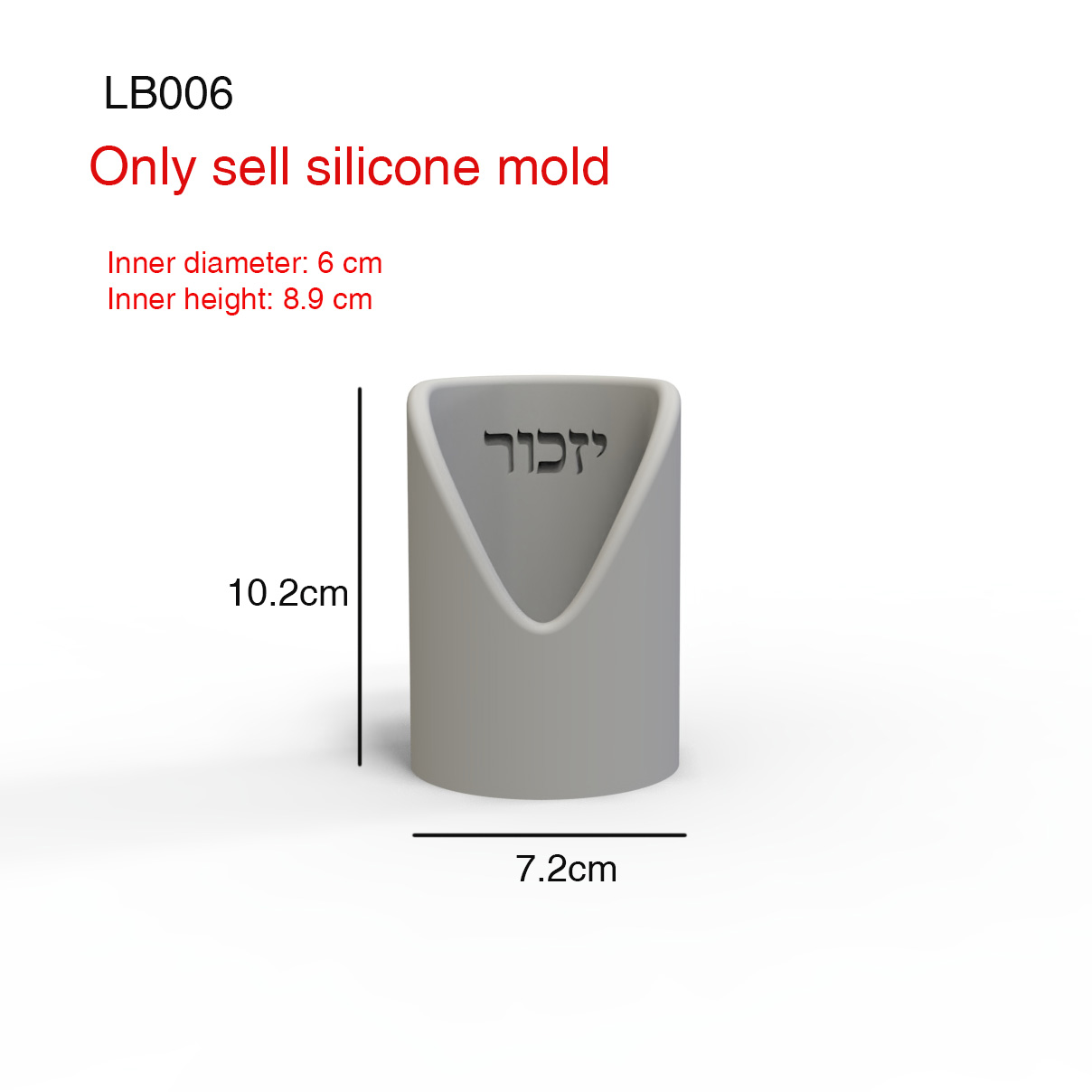 Silicone Mold For Yahrzeit Mem - Ceramic Candle Vessel recension och pris