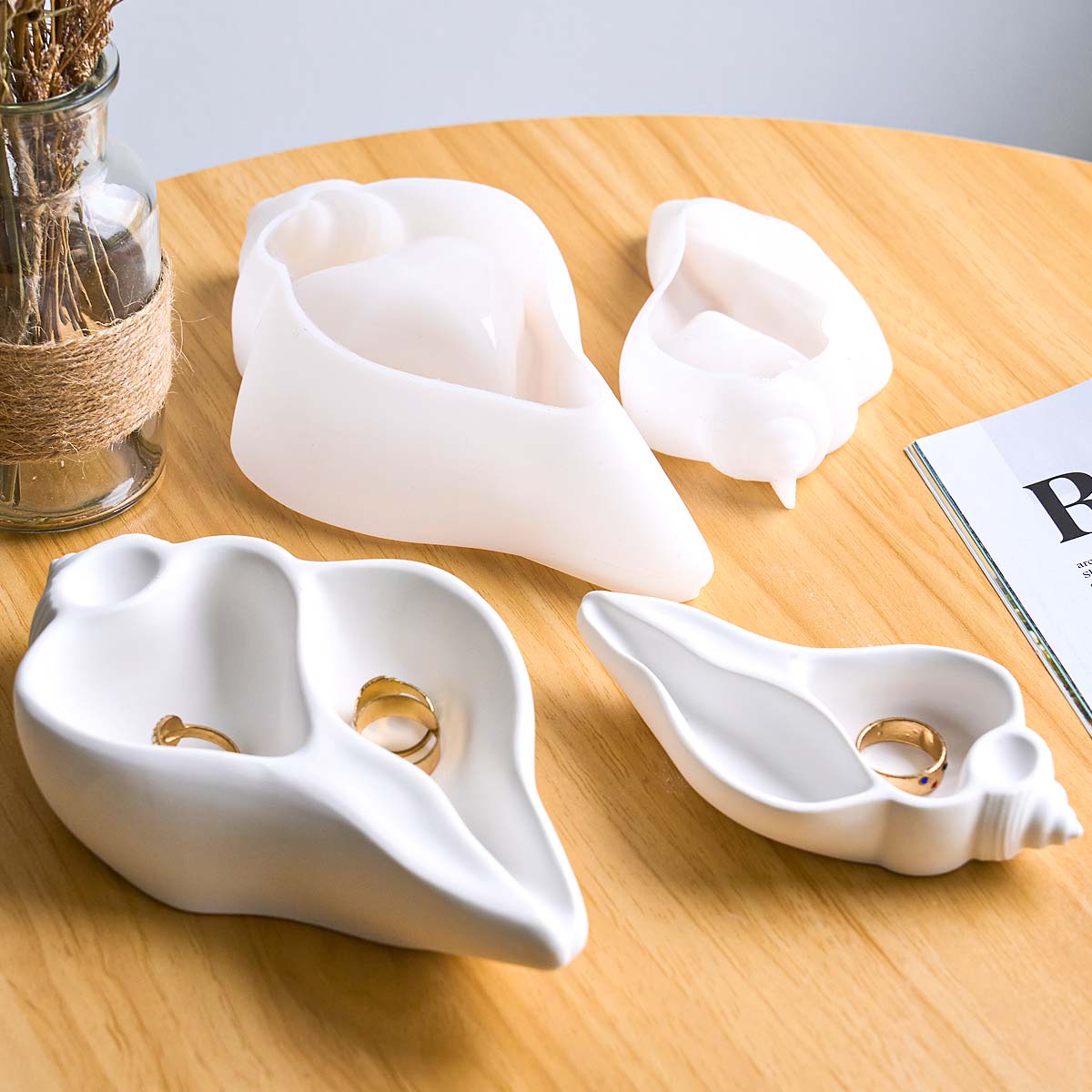 Ocean Conch Shell Candle Cup S - Ceramic Candle Vessel recension och pris