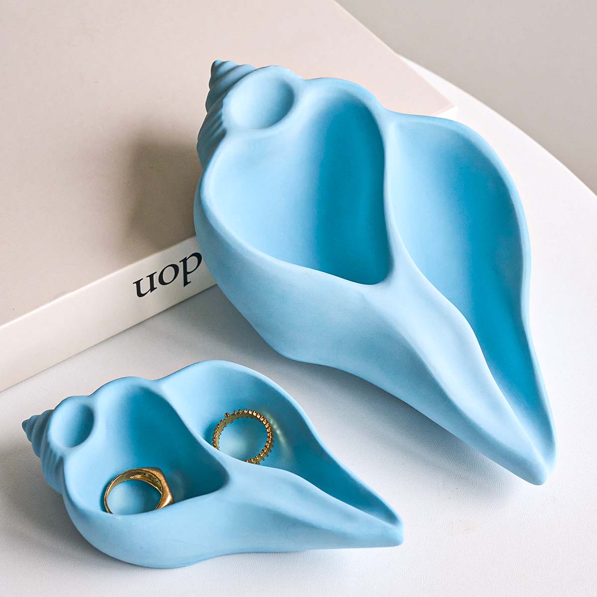 Ocean Conch Shell Candle Cup S - Ceramic Candle Vessel recension och pris