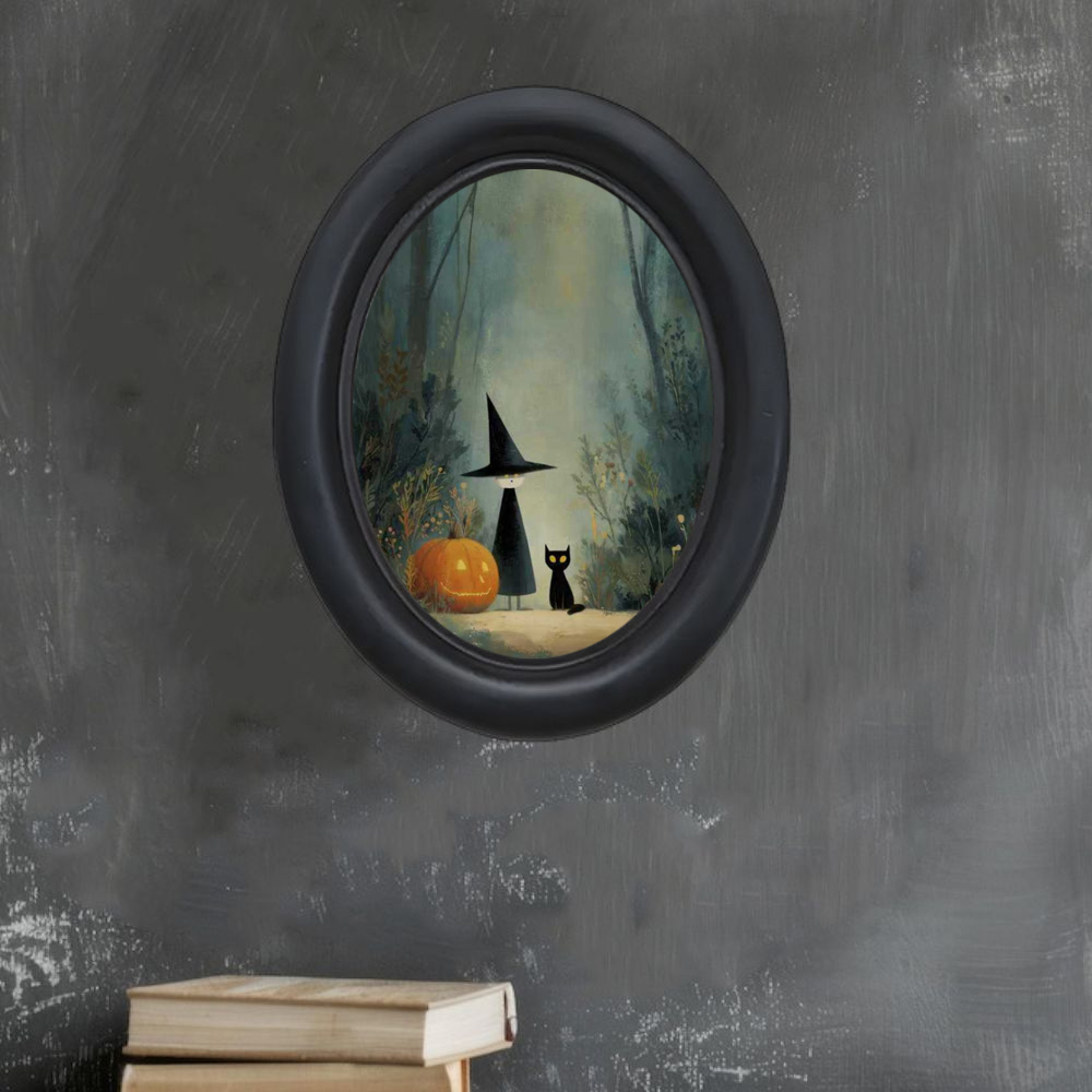 A 3D Vintage Halloween Witch a - Interior Design Paper recension och pris