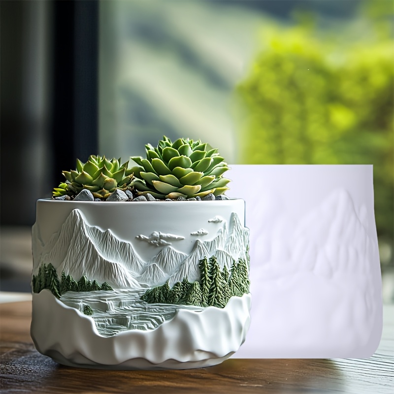 Mountain relief succulent plan - Ceramic Candle Vessel recension och pris