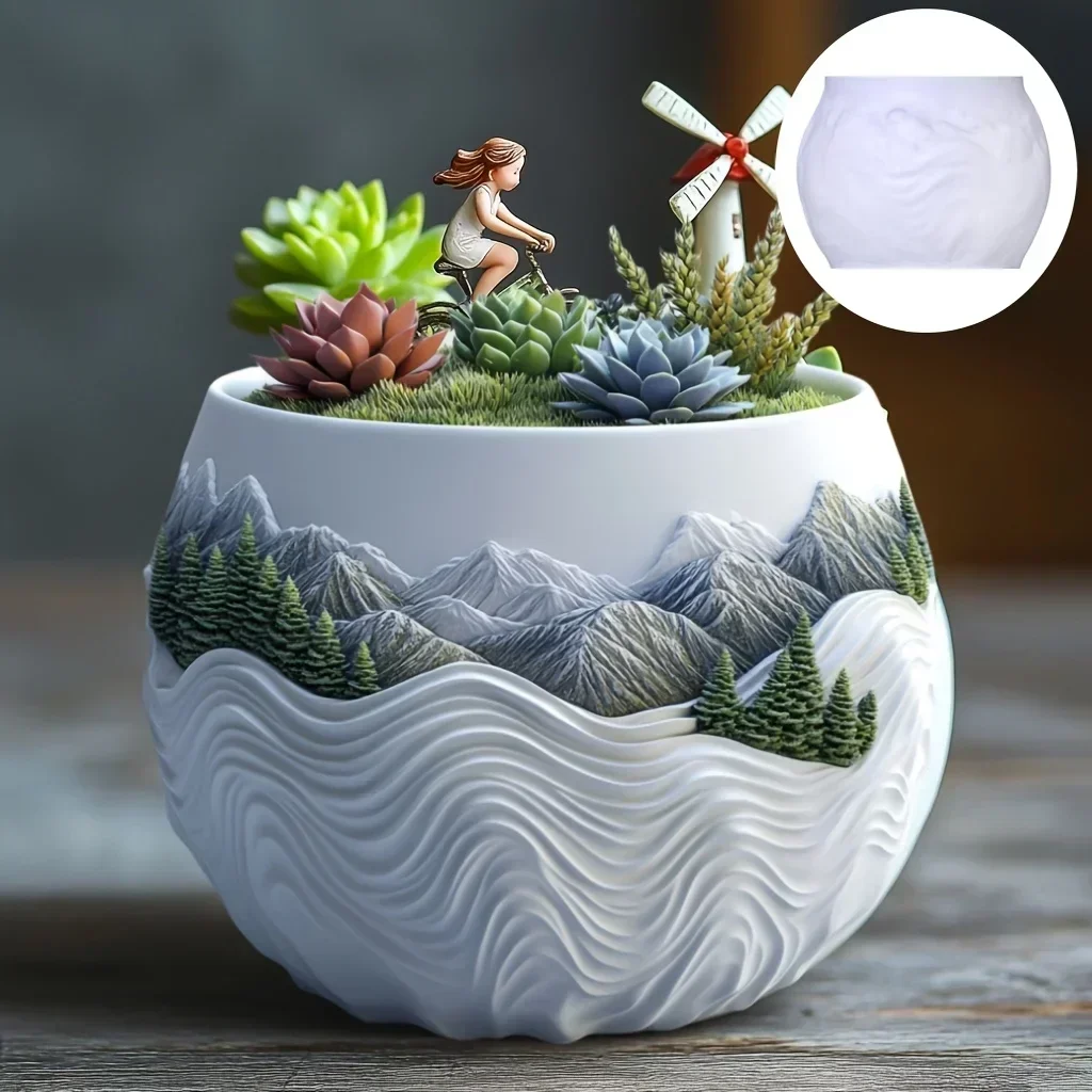 Mountain relief succulent plan - Ceramic Candle Vessel recension och pris