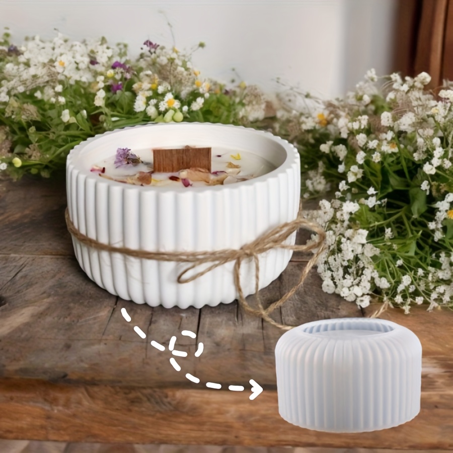Resin Mold Large Striped Stora - Ceramic Candle Vessel recension och pris