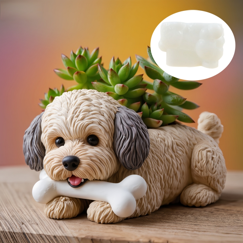 Cute dog bone shape succulent  - Ceramic Candle Vessel recension och pris