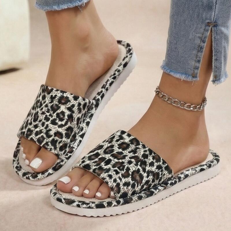 Linen Leopard Women's Slippers - Linen Roller Blind recension och pris