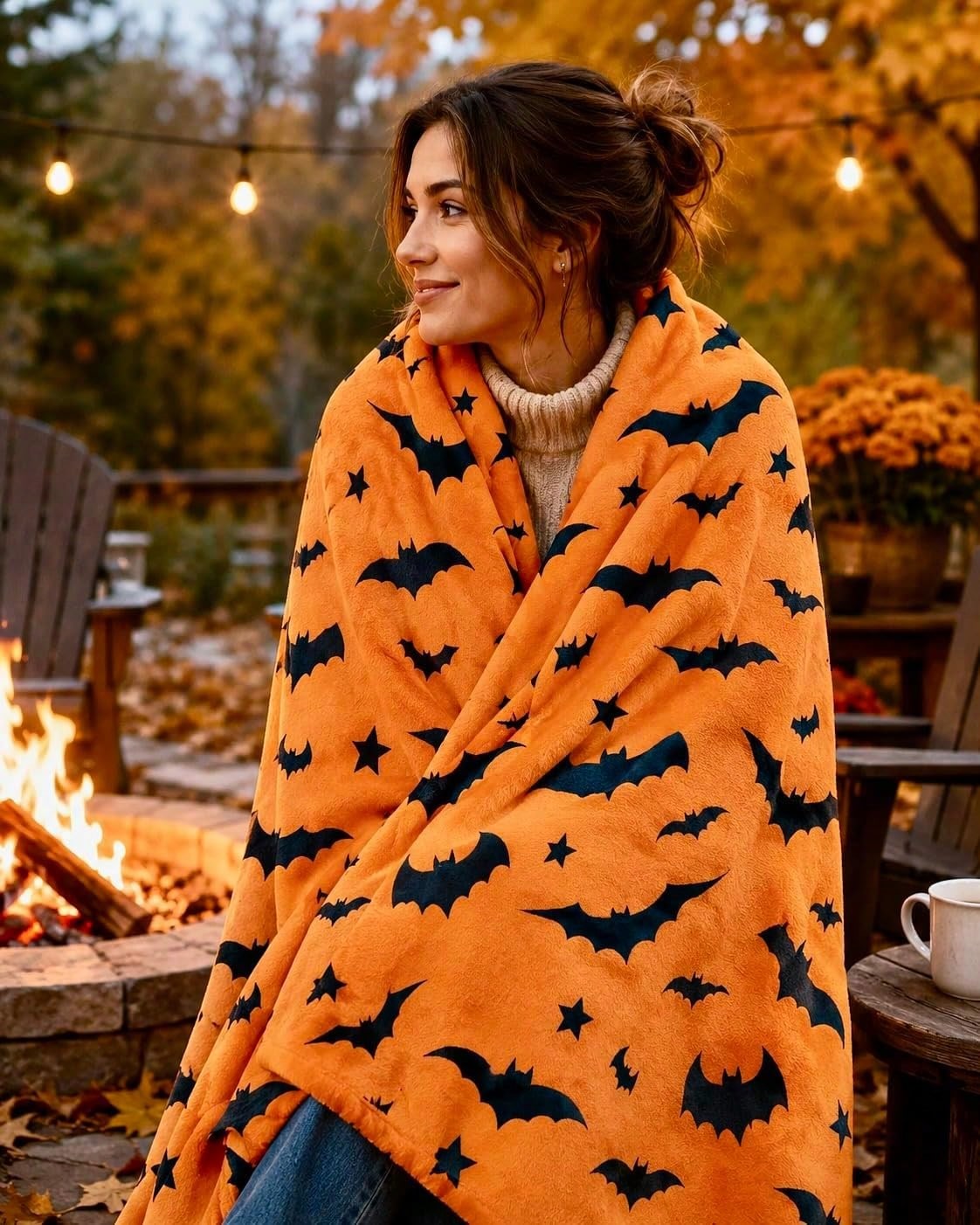 Halloween Blanket Black Bat Gr - Interior Design Guest Room recension och pris