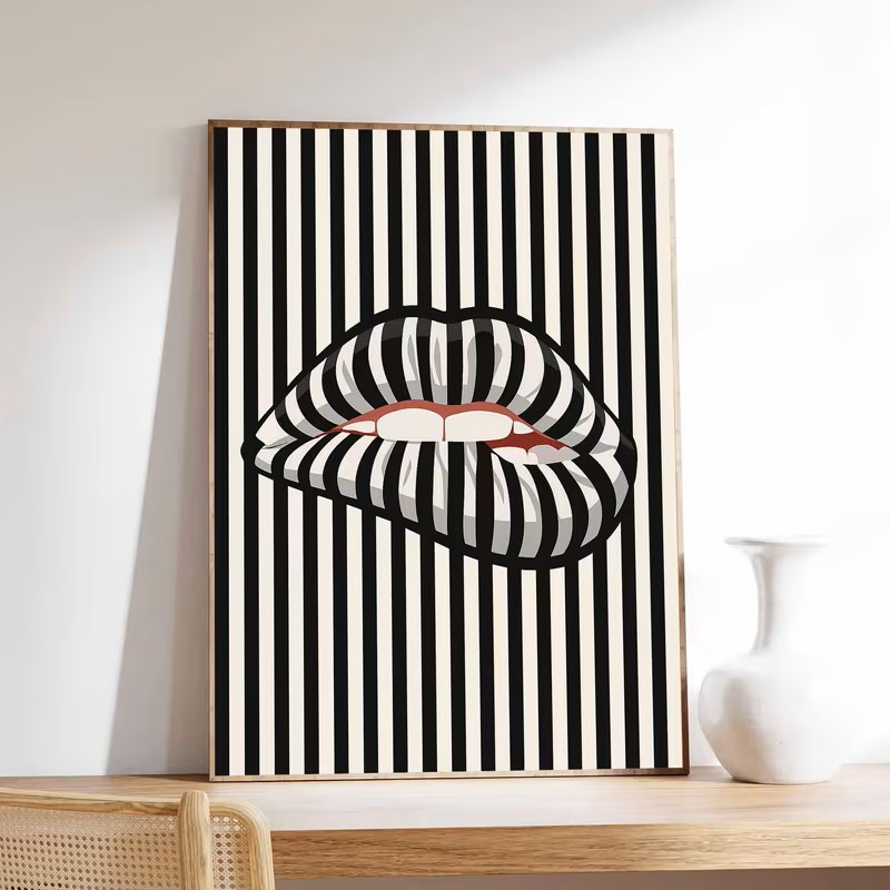 Simple and Abstract Striped Li - Interior Design Modern recension och pris
