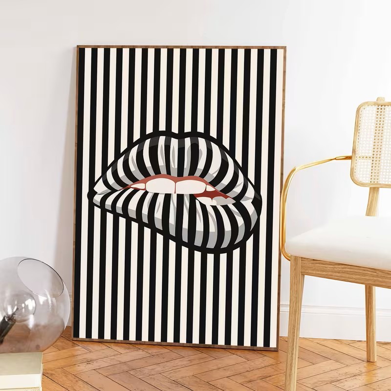 Simple and Abstract Striped Li - Interior Design Modern recension och pris