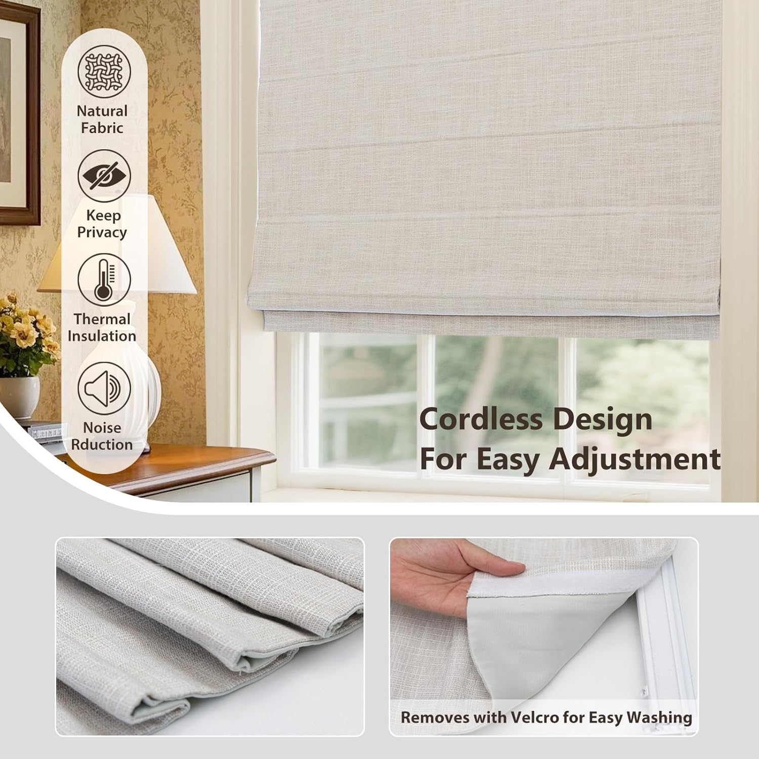 Luxury High Quality Easy to In - Linen Roller Blind recension och pris